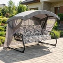 Huśtawka ogrodowa z moskitierą Ravenna Lux