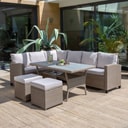 Zestaw mebli ogrodowych z dużym stołem Nina