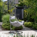 Fotel wiszący popielaty Theo