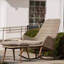 Fotel bujany ogrodowy z podnóżkiem Melanie