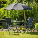 Zestaw mebli ogrodowych z okrągłym stołem Madura