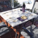 Stół z kamiennym blatem 80 x 80 cm Roma