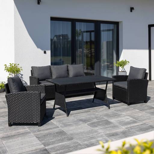 Garden furniture set with table Micheline