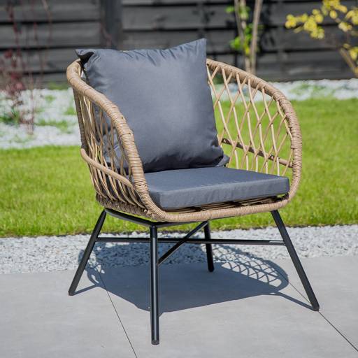 Modern polyrattan armchair Danielle