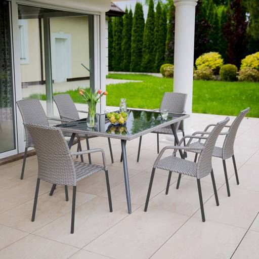 Garden furniture set with table Lupus