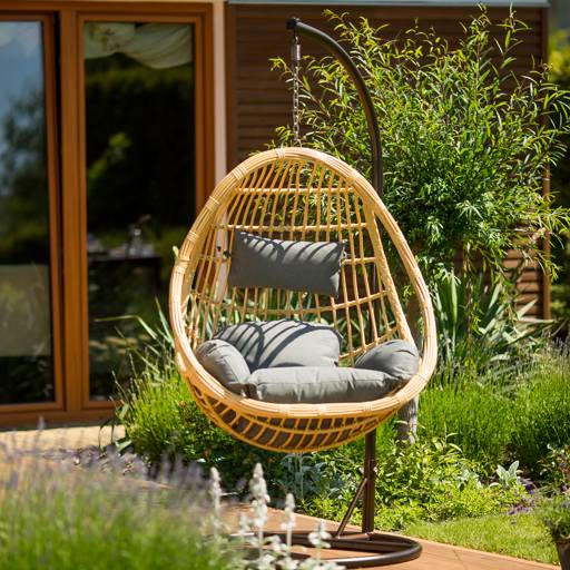 Polyrattan hanging chair Eduard