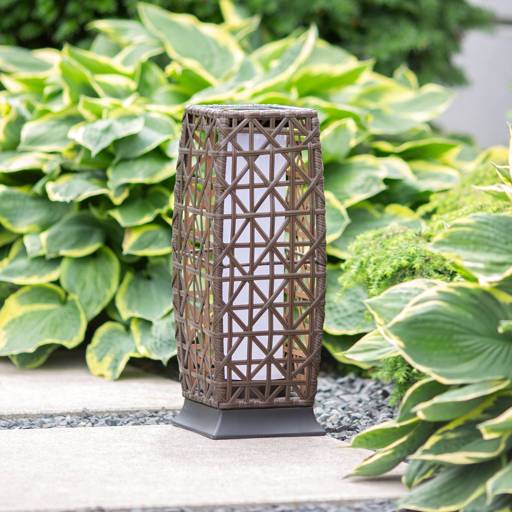 Solar lamp rattan 16 x 16 cm Patio