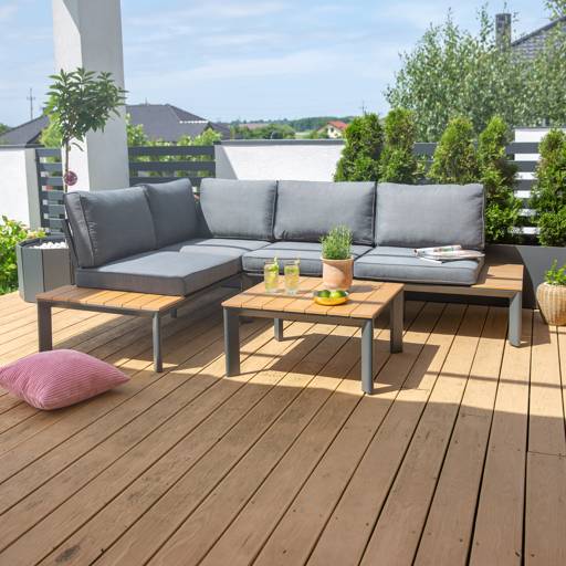 Modern garden set with table Wendy