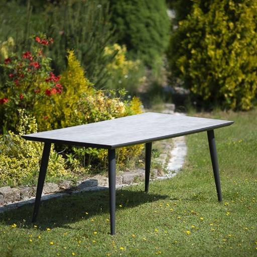 Garden table with ceramic top 180 x 90 cm Hugo