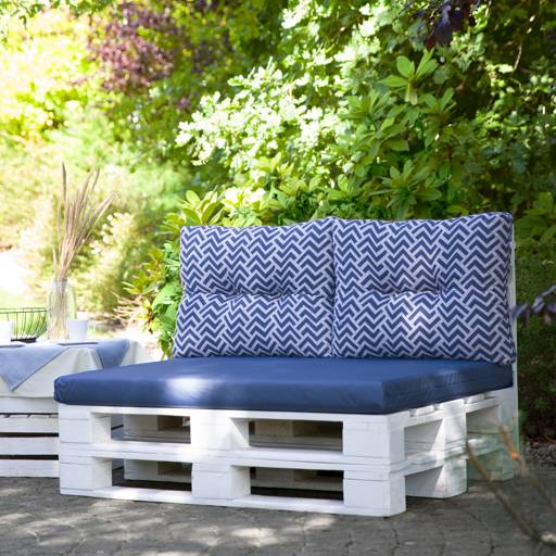 Set of 2 back cushions for pallet furniture 60 x 42 cm Termi